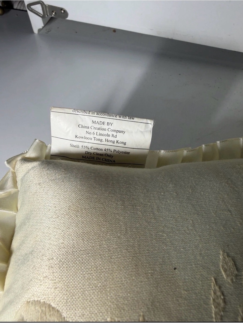 Embroidered "Love" and "Faith" Satin-Trim Accent Pillow Pair - Cream - Picture 10 of 12